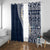 Hawaii Plumeria Tribal Vintage Window Curtain Special Blue