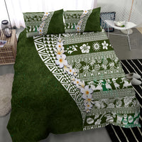 Hawaii Plumeria Tribal Vintage Bedding Set Special Green LT03 - Polynesian Pride