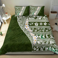 Hawaii Plumeria Tribal Vintage Bedding Set Special Green LT03 - Polynesian Pride
