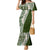 Hawaii Plumeria Tribal Vintage Family Matching Mermaid Dress and Hawaiian Shirt Special Green