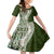 Hawaii Plumeria Tribal Vintage Family Matching Short Sleeve Bodycon Dress and Hawaiian Shirt Special Green