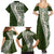 Hawaii Plumeria Tribal Vintage Family Matching Summer Maxi Dress and Hawaiian Shirt Special Green