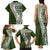 Hawaii Plumeria Tribal Vintage Family Matching Tank Maxi Dress and Hawaiian Shirt Special Green