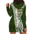 Hawaii Plumeria Tribal Vintage Hoodie Dress Special Green