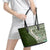 Hawaii Plumeria Tribal Vintage Leather Tote Bag Special Green