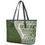 Hawaii Plumeria Tribal Vintage Leather Tote Bag Special Green