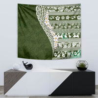 Hawaii Plumeria Tribal Vintage Tapestry Special Green LT03 - Polynesian Pride