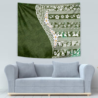 Hawaii Plumeria Tribal Vintage Tapestry Special Green LT03 - Polynesian Pride