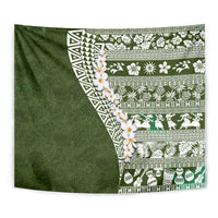 Hawaii Plumeria Tribal Vintage Tapestry Special Green LT03 - Polynesian Pride