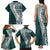 Hawaii Plumeria Tribal Vintage Family Matching Tank Maxi Dress and Hawaiian Shirt Special Turquoise