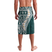Hawaii Plumeria Tribal Vintage Lavalava Special Turquoise LT03 - Polynesian Pride