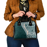 Hawaii Plumeria Tribal Vintage Shoulder Handbag Special Turquoise LT03 - Polynesian Pride
