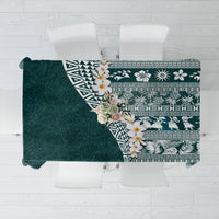 Hawaii Plumeria Tribal Vintage Tablecloth Special Turquoise LT03 Turquoise - Polynesian Pride