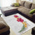 Hawaiian Plumeria and Hibiscus Area Rug White Mode