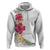 Hawaiian Plumeria and Hibiscus Hoodie White Mode