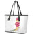 Hawaiian Plumeria and Hibiscus Leather Tote Bag White Mode