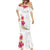 Hawaiian Plumeria and Hibiscus Mermaid Dress White Mode