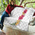 Hawaiian Plumeria and Hibiscus Quilt White Mode