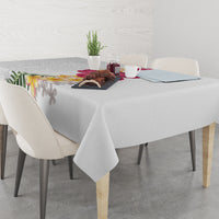 Hawaiian Plumeria and Hibiscus Tablecloth White Mode LT03 - Polynesian Pride