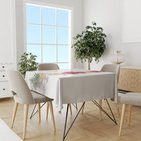 Hawaiian Plumeria and Hibiscus Tablecloth White Mode LT03 - Polynesian Pride