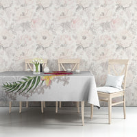 Hawaiian Plumeria and Hibiscus Tablecloth White Mode LT03 - Polynesian Pride