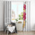 Hawaiian Plumeria and Hibiscus Window Curtain White Mode