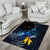 New Zealand Tui Bird Matariki Area Rug Galaxy Fern With Maori Pattern