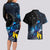 New Zealand Tui Bird Matariki Couples Matching Long Sleeve Bodycon Dress and Hawaiian Shirt Galaxy Fern With Maori Pattern