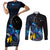 New Zealand Tui Bird Matariki Couples Matching Short Sleeve Bodycon Dress and Long Sleeve Button Shirt Galaxy Fern With Maori Pattern