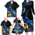 New Zealand Tui Bird Matariki Family Matching Long Sleeve Bodycon Dress and Hawaiian Shirt Galaxy Fern With Maori Pattern