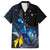 New Zealand Tui Bird Matariki Family Matching Long Sleeve Bodycon Dress and Hawaiian Shirt Galaxy Fern With Maori Pattern