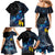 New Zealand Tui Bird Matariki Family Matching Mermaid Dress and Hawaiian Shirt Galaxy Fern With Maori Pattern