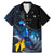 New Zealand Tui Bird Matariki Family Matching Mermaid Dress and Hawaiian Shirt Galaxy Fern With Maori Pattern