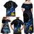 New Zealand Tui Bird Matariki Family Matching Off Shoulder Maxi Dress and Hawaiian Shirt Galaxy Fern With Maori Pattern