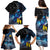 New Zealand Tui Bird Matariki Family Matching Puletasi and Hawaiian Shirt Galaxy Fern With Maori Pattern