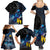 New Zealand Tui Bird Matariki Family Matching Summer Maxi Dress and Hawaiian Shirt Galaxy Fern With Maori Pattern