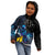 New Zealand Tui Bird Matariki Kid Hoodie Galaxy Fern With Maori Pattern