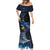 New Zealand Tui Bird Matariki Mermaid Dress Galaxy Fern With Maori Pattern