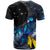 New Zealand Tui Bird Matariki T Shirt Galaxy Fern With Maori Pattern