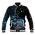 New Zealand Tui Bird Baseball Jacket Matariki Poetry Pattern Galaxy Style