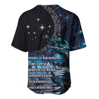 New Zealand Tui Bird Baseball Jersey Matariki Poetry Pattern Galaxy Style LT03 - Polynesian Pride
