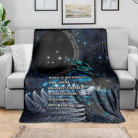 New Zealand Tui Bird Blanket Matariki Poetry Pattern Galaxy Style LT03 - Polynesian Pride