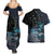 New Zealand Tui Bird Couples Matching Summer Maxi Dress and Hawaiian Shirt Matariki Poetry Pattern Galaxy Style