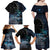 New Zealand Tui Bird Family Matching Off Shoulder Maxi Dress and Hawaiian Shirt Matariki Poetry Pattern Galaxy Style