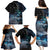 New Zealand Tui Bird Family Matching Puletasi and Hawaiian Shirt Matariki Poetry Pattern Galaxy Style