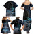 New Zealand Tui Bird Family Matching Summer Maxi Dress and Hawaiian Shirt Matariki Poetry Pattern Galaxy Style