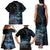 New Zealand Tui Bird Family Matching Tank Maxi Dress and Hawaiian Shirt Matariki Poetry Pattern Galaxy Style