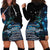 New Zealand Tui Bird Hoodie Dress Matariki Poetry Pattern Galaxy Style