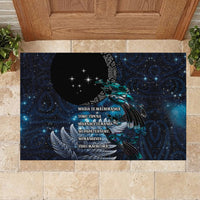 New Zealand Tui Bird Rubber Doormat Matariki Poetry Pattern Galaxy Style LT03 - Polynesian Pride