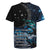 New Zealand Tui Bird Rugby Jersey Matariki Poetry Pattern Galaxy Style